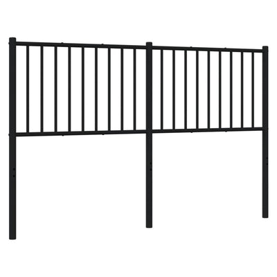 Metallinen sängynpääty musta 160 cm