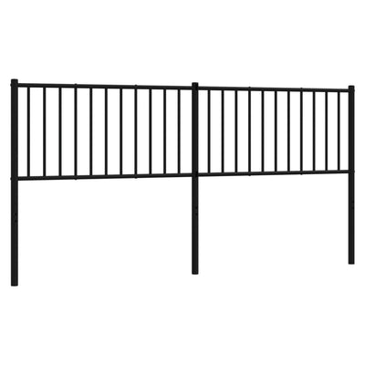 Metallinen sängynpääty musta 180 cm