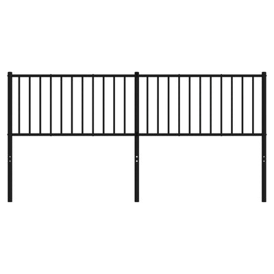 Metallinen sängynpääty musta 180 cm