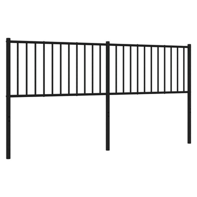 Metallinen sängynpääty musta 180 cm