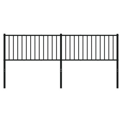 Metallinen sängynpääty musta 193 cm