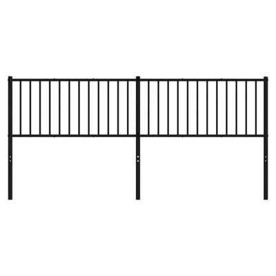 Metallinen sängynpääty musta 200 cm