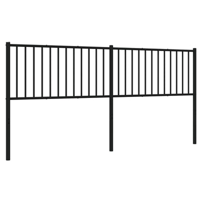 Metallinen sängynpääty musta 200 cm
