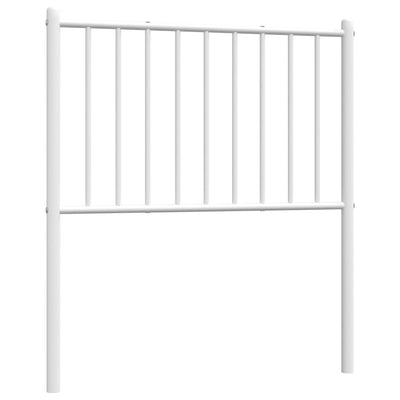Metallinen sängynpääty valkoinen 75 cm