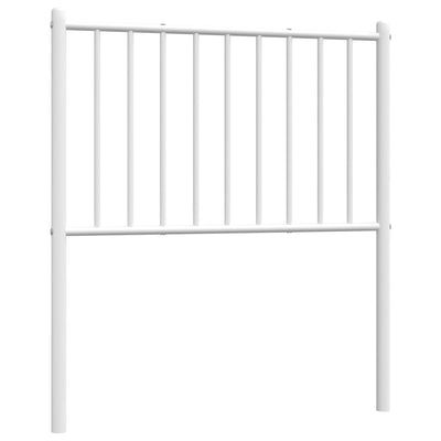 Metallinen sängynpääty valkoinen 80 cm