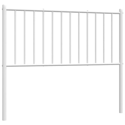 Metallinen sängynpääty valkoinen 100 cm