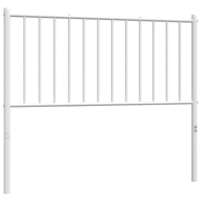 Metallinen sängynpääty valkoinen 100 cm