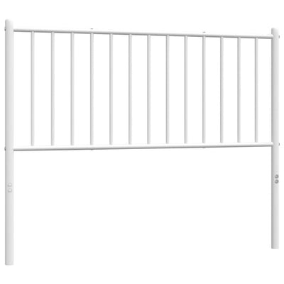 Metallinen sängynpääty valkoinen 107 cm