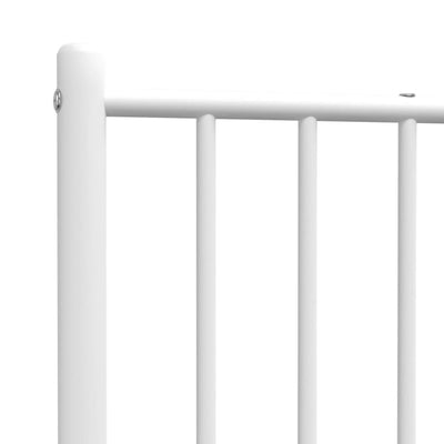 Metallinen sängynpääty valkoinen 107 cm