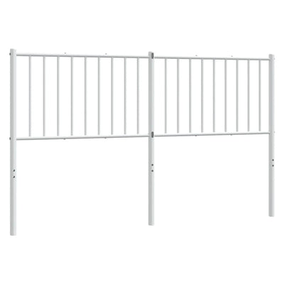 Metallinen sängynpääty valkoinen 150 cm