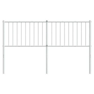 Metallinen sängynpääty valkoinen 150 cm