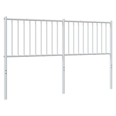 Metallinen sängynpääty valkoinen 150 cm