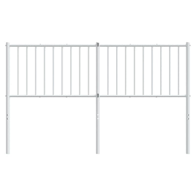 Metallinen sängynpääty valkoinen 160 cm