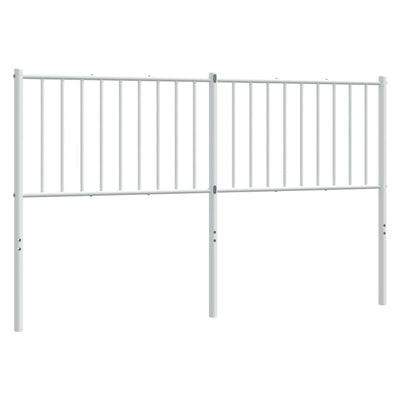 Metallinen sängynpääty valkoinen 160 cm