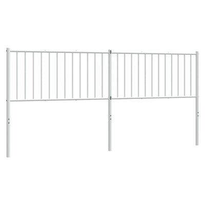 Metallinen sängynpääty valkoinen 193 cm
