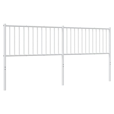 Metallinen sängynpääty valkoinen 193 cm