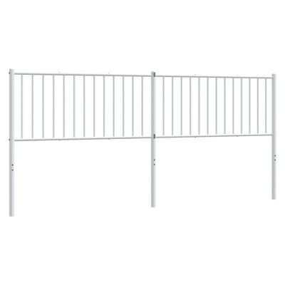 Metallinen sängynpääty valkoinen 200 cm