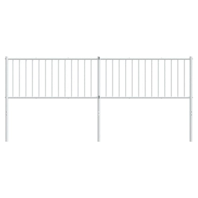 Metallinen sängynpääty valkoinen 200 cm
