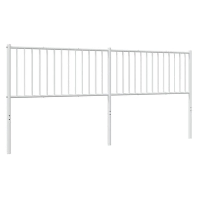 Metallinen sängynpääty valkoinen 200 cm