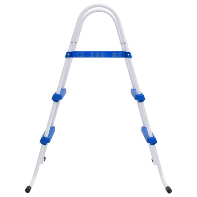 Uima-altaan tikkaat 84 cm sinivalkoinen teräs