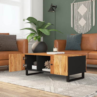 Sohvapöytä 100x54x40 cm täysi akasiapuu ja tekninen puu