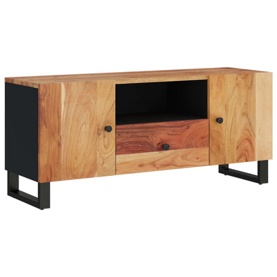 TV-taso 105x33,5x46 cm täysi akasiapuu ja tekninen puu