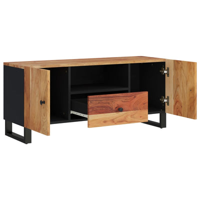 TV-taso 105x33,5x46 cm täysi akasiapuu ja tekninen puu