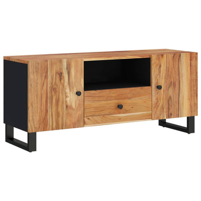 TV-taso 105x33,5x46 cm täysi akasiapuu ja tekninen puu