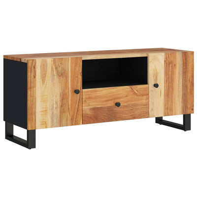 TV-taso 105x33,5x46 cm täysi akasiapuu ja tekninen puu