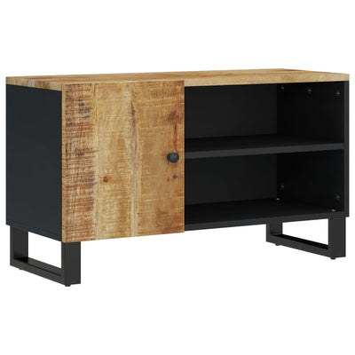 TV-taso 80x33x46 cm täysi mangopuu ja tekninen puu