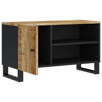 TV-taso 80x33x46 cm täysi mangopuu ja tekninen puu