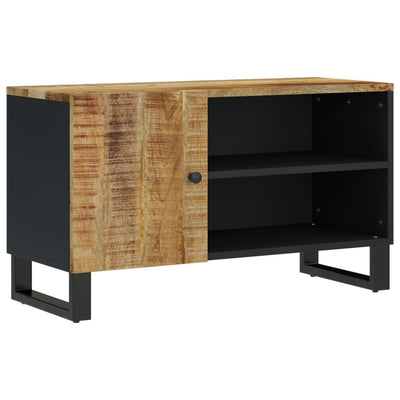 TV-taso 80x33x46 cm täysi mangopuu ja tekninen puu