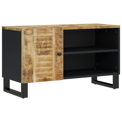 TV-taso 80x33x46 cm täysi mangopuu ja tekninen puu