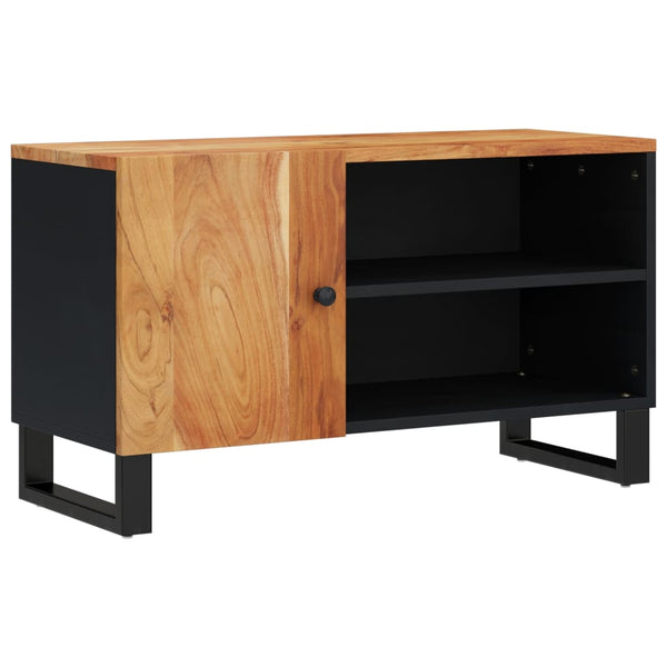 TV-taso 80x33x46 cm täysi akasiapuu ja tekninen puu