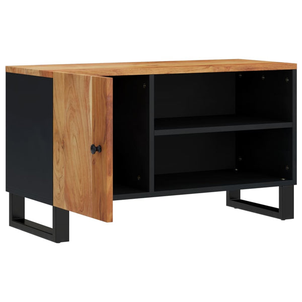 TV-taso 80x33x46 cm täysi akasiapuu ja tekninen puu