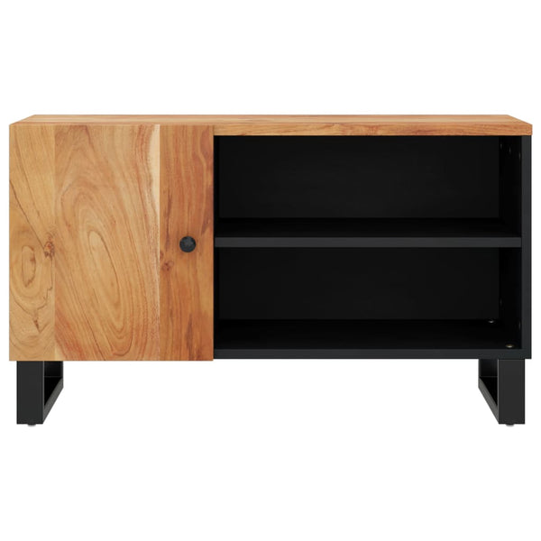 TV-taso 80x33x46 cm täysi akasiapuu ja tekninen puu