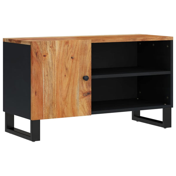 TV-taso 80x33x46 cm täysi akasiapuu ja tekninen puu