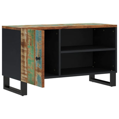 TV-taso 80x33x46 cm kierrätetty täyspuu ja tekninen puu