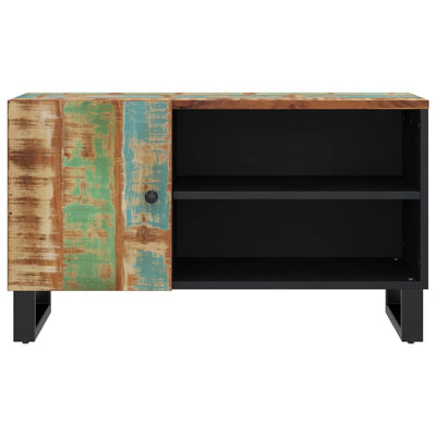 TV-taso 80x33x46 cm kierrätetty täyspuu ja tekninen puu