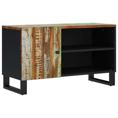 TV-taso 80x33x46 cm kierrätetty täyspuu ja tekninen puu