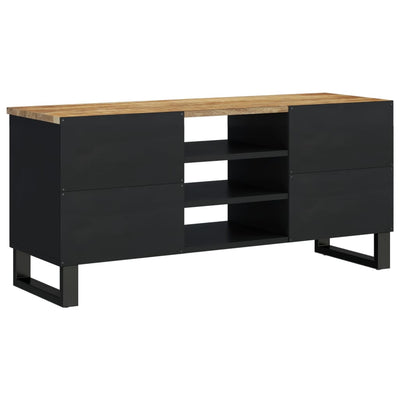 TV-taso 100x33x46 cm täysi mangopuu ja tekninen puu