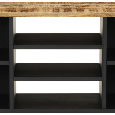 TV-taso 100x33x46 cm täysi mangopuu ja tekninen puu