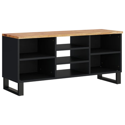 TV-taso 100x33x46 cm täysi akasiapuu ja tekninen puu