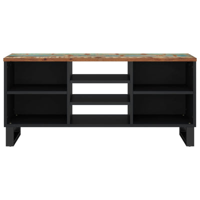 TV-taso 100x33x46 cm kierrätetty täyspuu ja tekninen puu