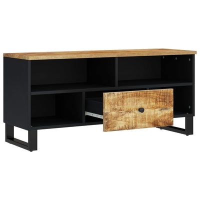 TV-taso 100x33x46 cm täysi mangopuu ja tekninen puu