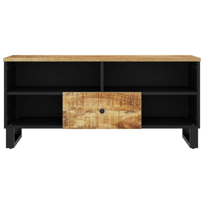 TV-taso 100x33x46 cm täysi mangopuu ja tekninen puu