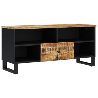 TV-taso 100x33x46 cm täysi mangopuu ja tekninen puu