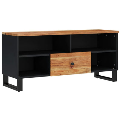 TV-taso 100x33x46 cm täysi akasiapuu ja tekninen puu