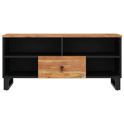 TV-taso 100x33x46 cm täysi akasiapuu ja tekninen puu