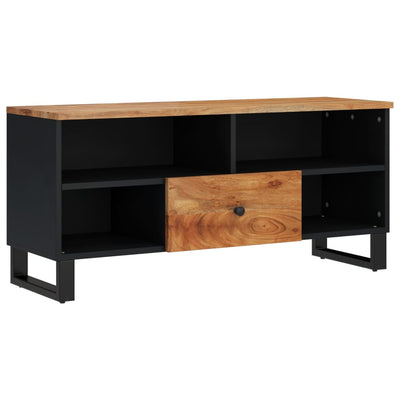 TV-taso 100x33x46 cm täysi akasiapuu ja tekninen puu